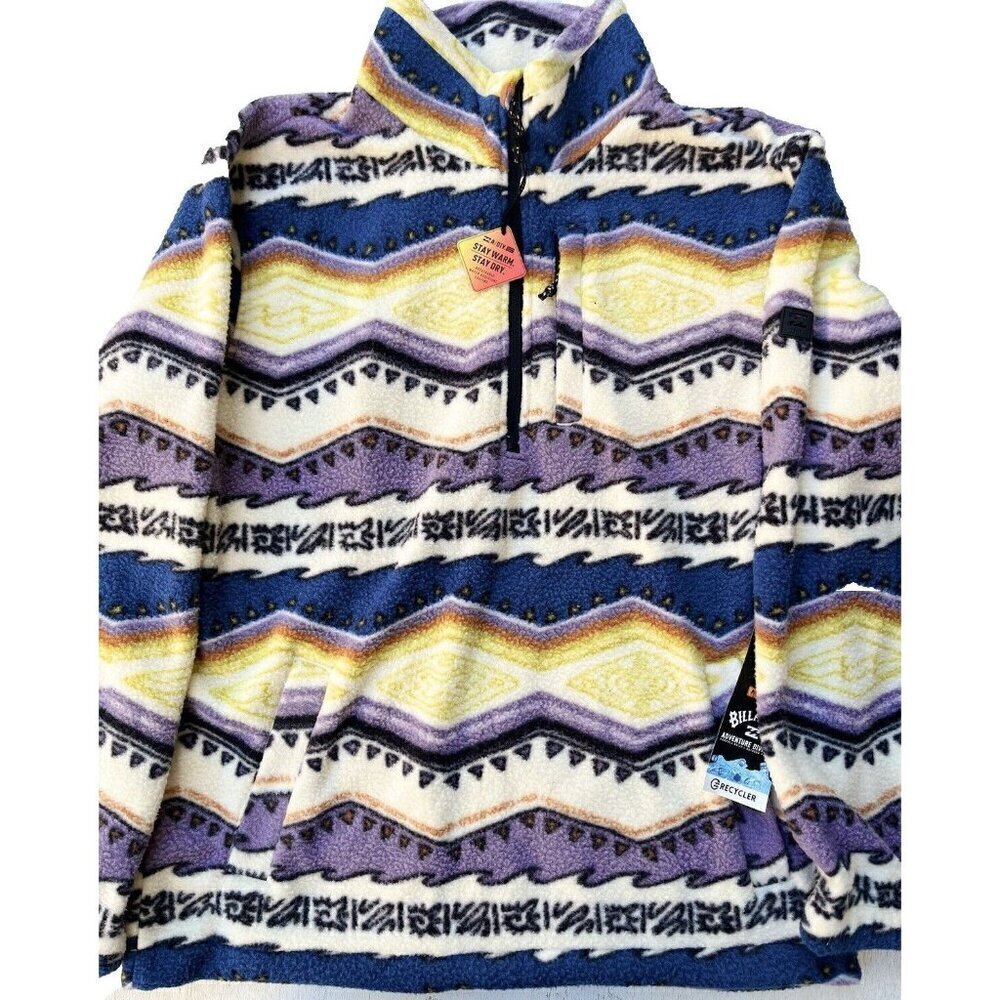 Billabong Men's Boundary Half-Zip Mock Neck Fleece Size M